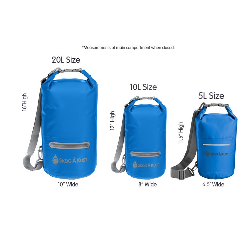 Skog Ã… Kust DrySak - Roll Top Waterproof Bag for Travel & Outdoors - 20L Navy Blue - Image 5